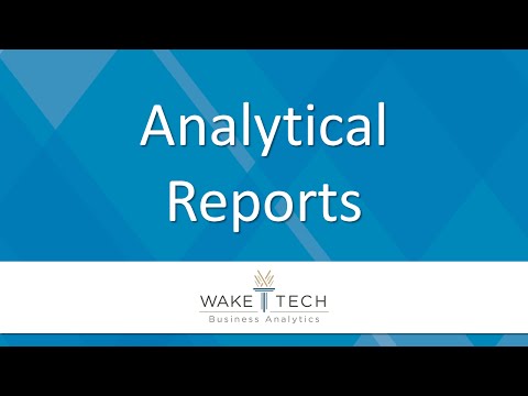 Video: Sådan Sammensættes En Analytisk Rapport