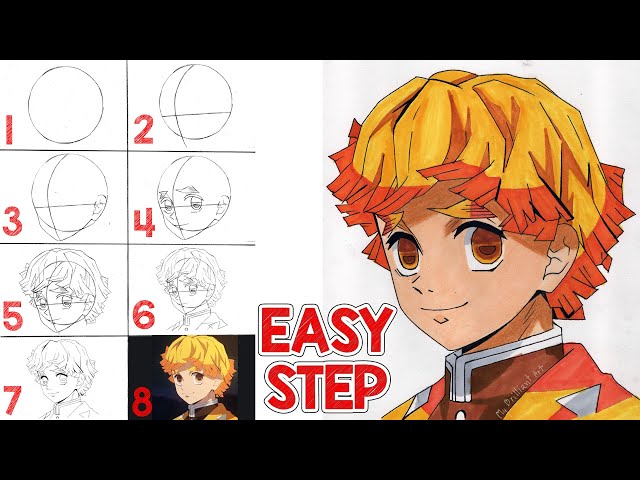 HOW TO DRAW ZENITSU DO DEMON SLAYER DE DEMON SLAYER (Kimetsu no Yaiba) 