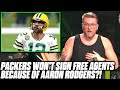 Pat McAfee Reacts To Packers Not Signing Free Agents Due To Rodgers' Contract