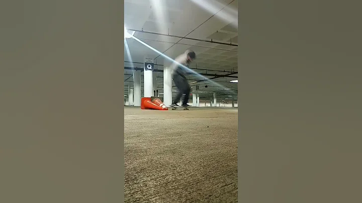 Heelflip over two cones #roadto1k #heelflip #skate #skateboarding #cones #over #youtubeshorts #short