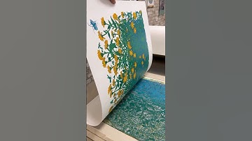 4th layer “Calendula” reduction linocut print #printmaking