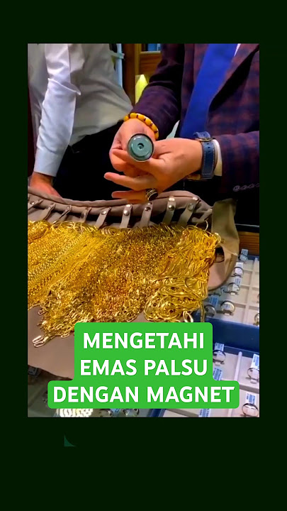 PENGECEKAN EMAS PALSU DENGAN MAGNET #emas #perhiasan #gold #shorts