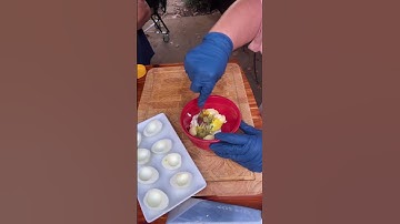 Bacon jam deviled eggs