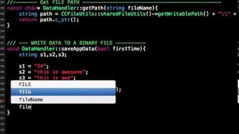 cocos2dx write data to binary files