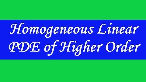 PARTIAL DIFFERENTIAL EQUATIONS   LECTURE 23