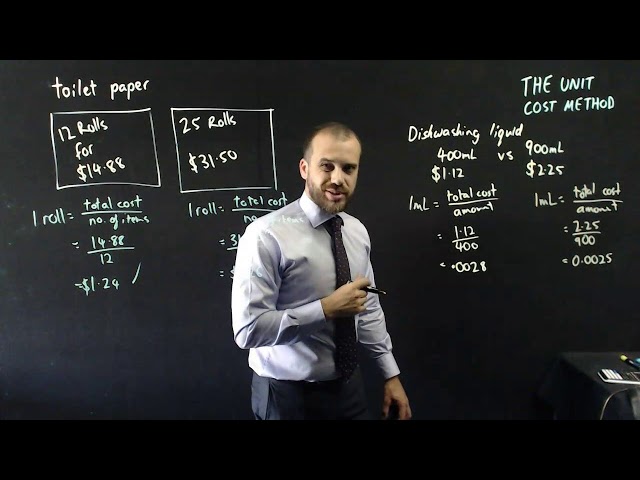 The unit cost method for comparing cost