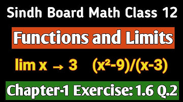 Ex 1.6 Q 2 Chapter 1 | Calculus | math in English | Evaluate | sindh board | Karachi board class 12