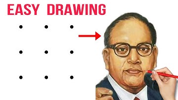 9 Dots turns into Dr Babasaheb Ambedkar Drawing