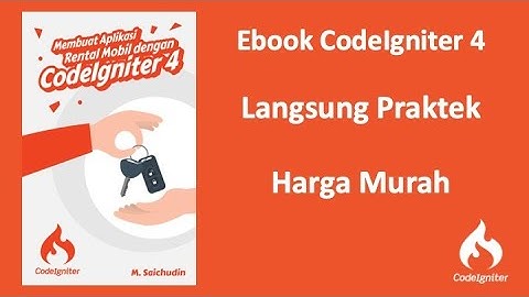 Ebook CodeIgniter 4 + Source Code