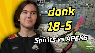 No Mercy! donk (185) Team Spirits 130 vs Apeks | IEM Katowice 2024 Playin | Jan 31,2024 | CS2 POV