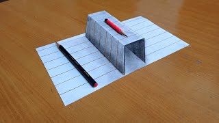Easy 3d drawing for beginners😍 | watch till end #art #drawing #magical