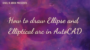 How to draw ellipse in Autocad ? || Autocad tutorial