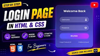 How to Make an Amazing Animated Login Page in HTML & CSS | Glassmorphism UI Design 🔥
