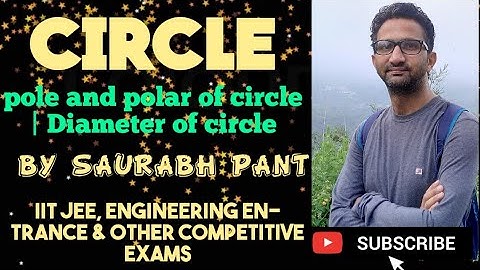 Pole & Polar of CIRCLE | Diameter of CIRCLE | IIT-JEE | JEE MATHS | CBSE MATHS | Class 11