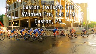 A High school junior raced in the Easton Twilight Crit Women Pro, Cat 13. Easton Pennsylvania