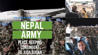 #United Nation chartered Flight for Nepal Army Peace Keeping Force to Juba (South Sudan)..20/08/2020