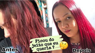 PINTEI O CABELO COM INTENSIFICADOR VERMELHO DA AMEMD #cabelovermelho