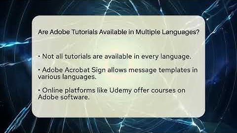 Are Adobe Tutorials Available in Multiple Languages? | Design Tool Unlocked News