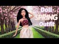 DIY SPRING/EASTER Doll OUTFIT!! Halter Top + Ruffled Skirt!!💕 Collab w/ The HallWay!!