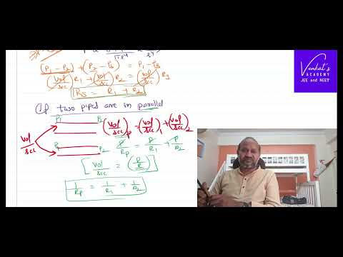 Fluid resistance in series and parallel pipe connection for IIT-JEE and NEET Physics