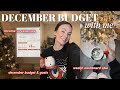 December budget with me   income vs expenses december financial goals wealth dashboard qa