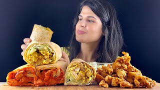 CURRY, TIKKA MASALA NAANWICHES & CHICKEN PAKORA | MUKBANG | EATING SOUNDS | ASMR