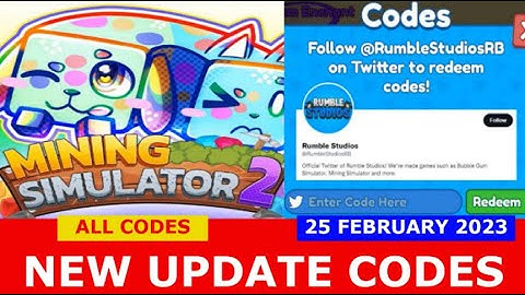 NEW UPDATE CODES [🌈NEW WORLD🌈] ALL CODES! Mining Simulator 2 ROBLOX | February 25, 2023