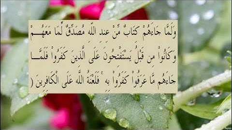 القران الكريم سورة البقرة الاية 89