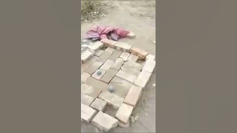 Hack pool table out of bricks made  by children from  in China