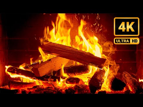 🔥Positive Mood with Fireplace 4K & Jazz Music. Feel Good Listening to Fire Sounds and Jazz Rhythms