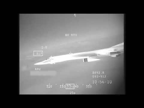 Tu-160 visto pela câmera termal de um F-16 belga