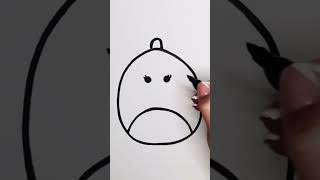 Squishmallows Lamar The Shark #shorts #cute #easydrawing #tutorial #youtubeshorts #shark