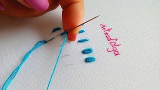 Bordado a mano: Punto rococó | Hand Embroidery: Bullion stitch | Artesd'Olga