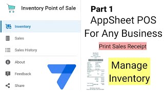 AppSheet Inventory Point Of Sale Management for Any Business Part 1