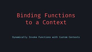Invoke Function in Given Context