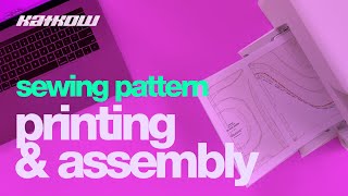 How to Print and Assemble a PDF Sewing Pattern Download Tutorial by Katkow