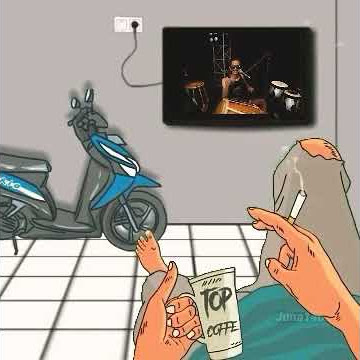 status wa animasi rebahan nonton tv | lagu koplo (LDR)