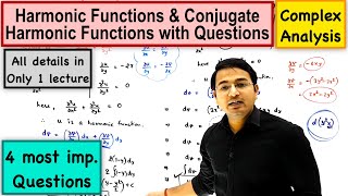 Harmonic Functions & Conjugate Harmonic Functions with 4 Questions