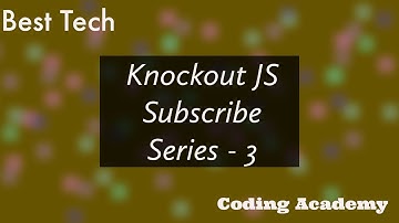 knockout Js tutorial : subscribe event complete guide