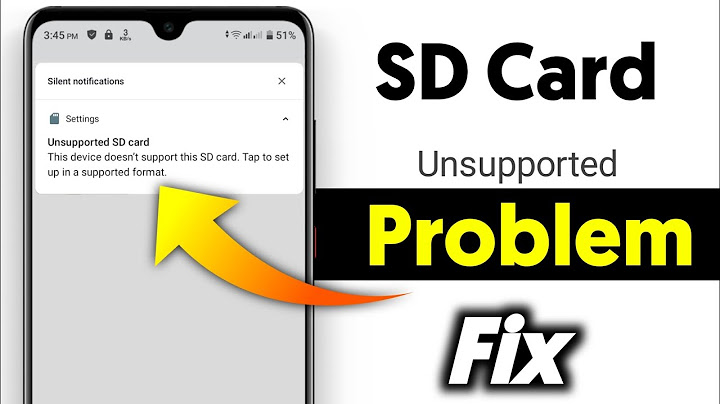 How to fix unsupported sd card without formatting