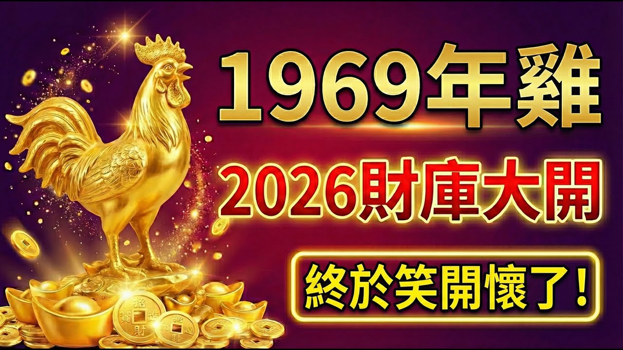 1969年的雞，你這幾年太委屈了！2026年老天爺終於要把欠你的『加倍還給你』，你終於要笑開懷了！