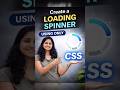 Create a CSS loading spinner in under 30 seconds #angular #coding #css #programming