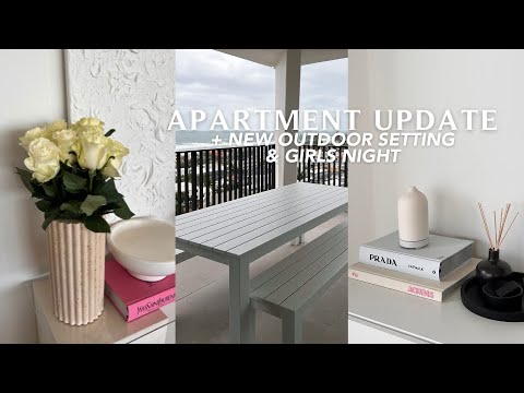 APARTMENT UPDATES | new outdoor setting, amazon purchases & burger night with the girls