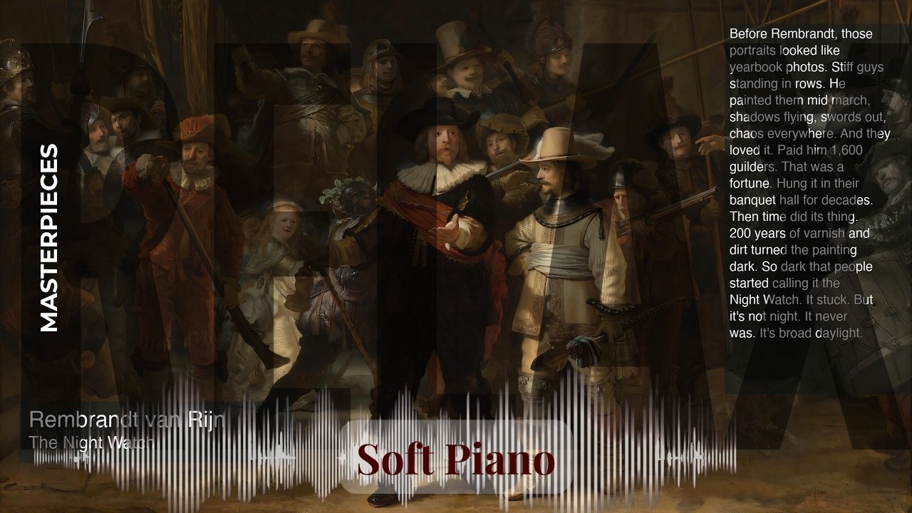 Relax - Soft Piano with Old Masters | van Rijn · The Night Watch & others