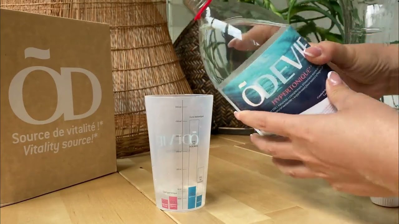 Comment faire le mélange isotonique avec le plasma marin? C'est facile avec le gobelet doseur!