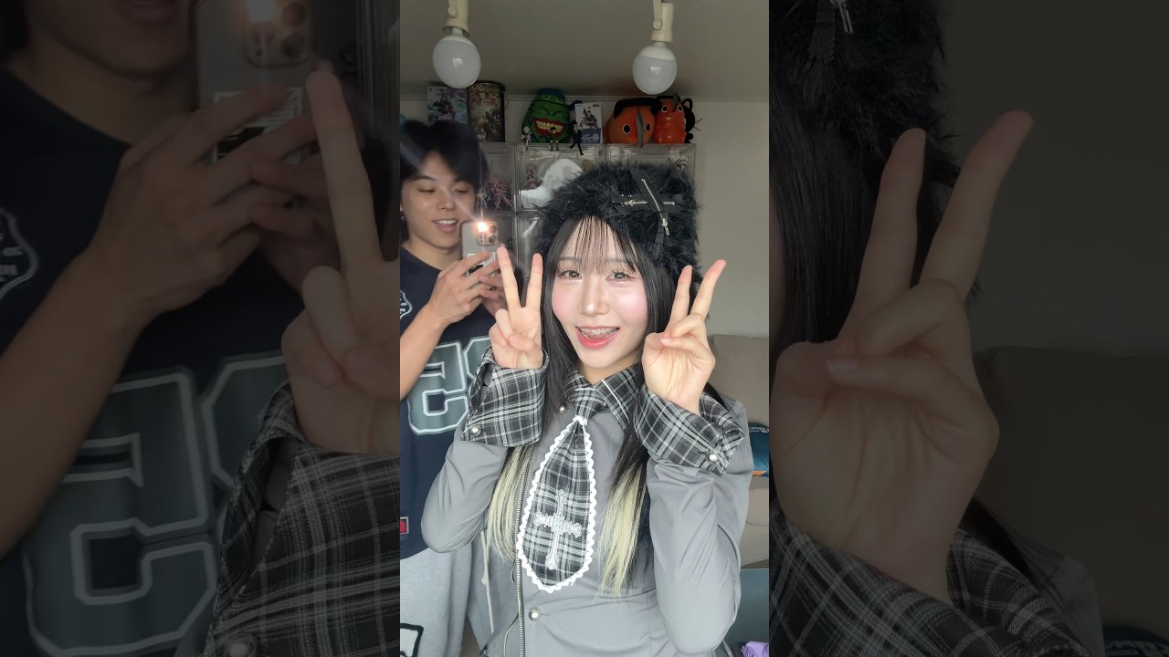 내가 화장을 어케 하든 다 웃어줘 노리얔ㅋㅋ #한일커플 #日韓カップル #메이크업 #화장하좌 #メイク