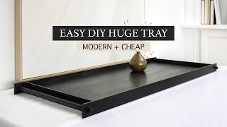 Diy Large Modern Tray  Restoration Hardware Dupe  Easy Home Decor Diy