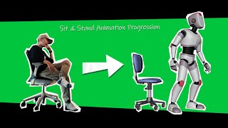 Sit & Stand Animation Progression [앉았다 일어나기 애니메이션 과정]