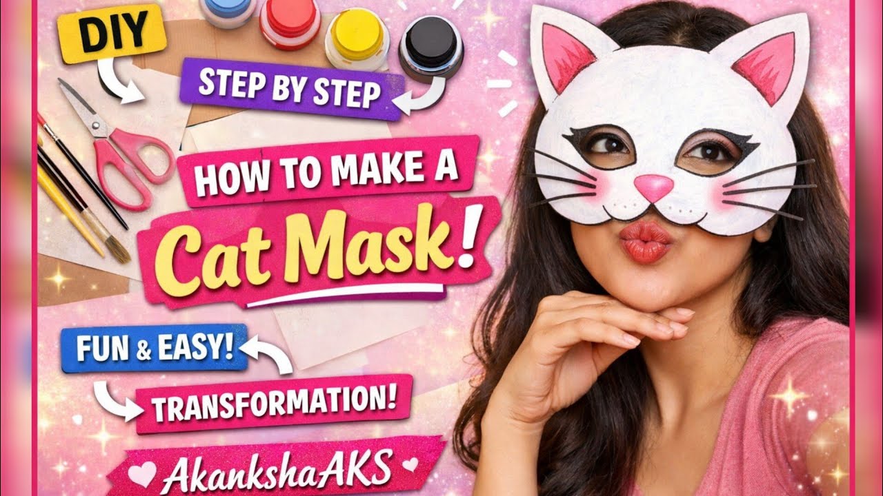 How To Make A Cat Mask 😺 ? | Easy & Simple To Make | DIY
