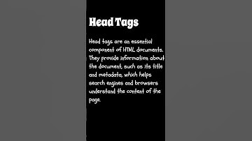 Head Tags in HTML [1]  #html #html5 #htmlbasics #htmltags #shorts
